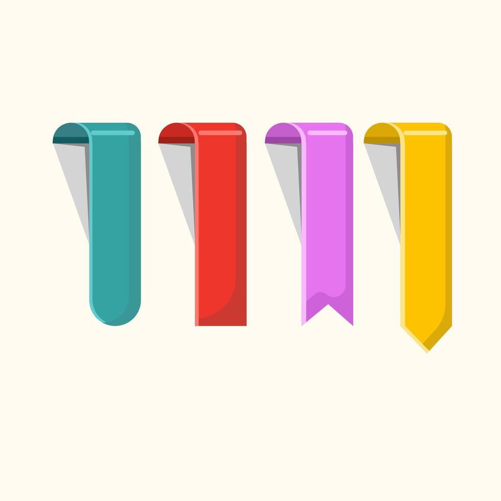 Flat illustration web colorfull ribbon vector