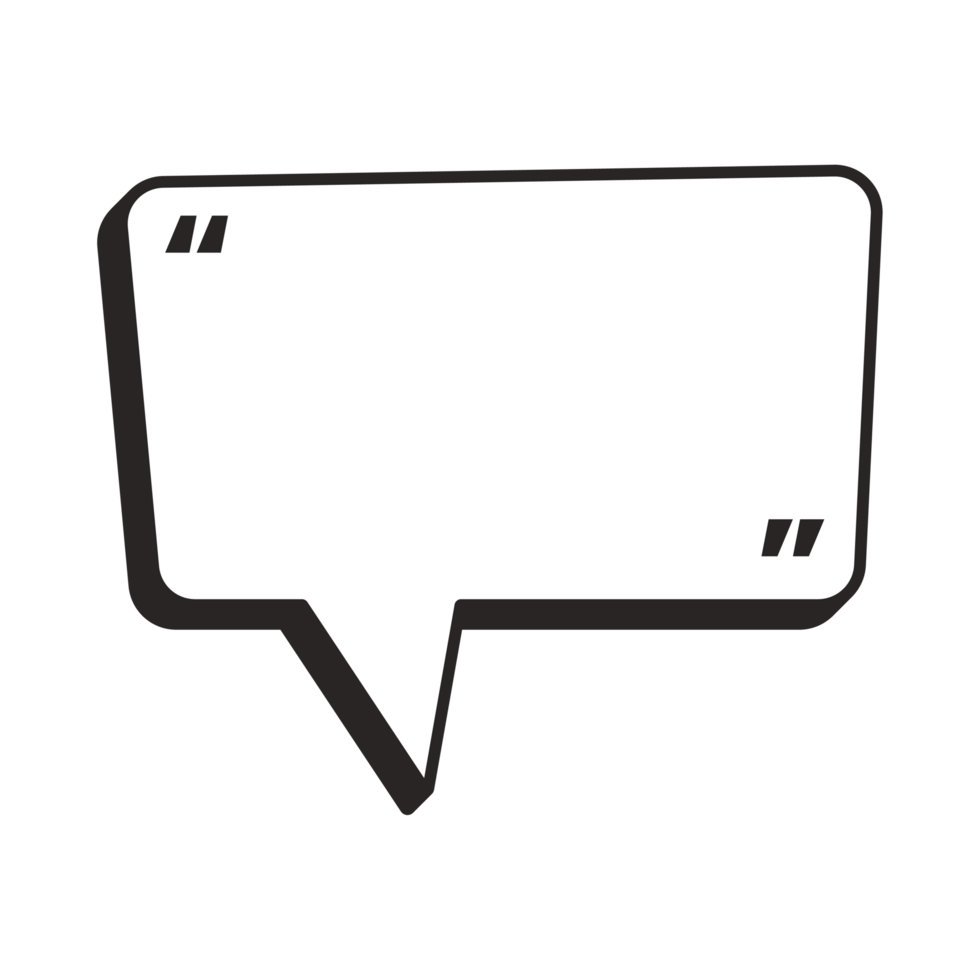 Rectangular doodle speech bubble png