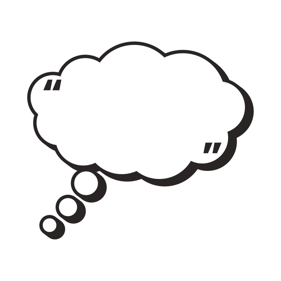 Cloud speech bubble simple for message png