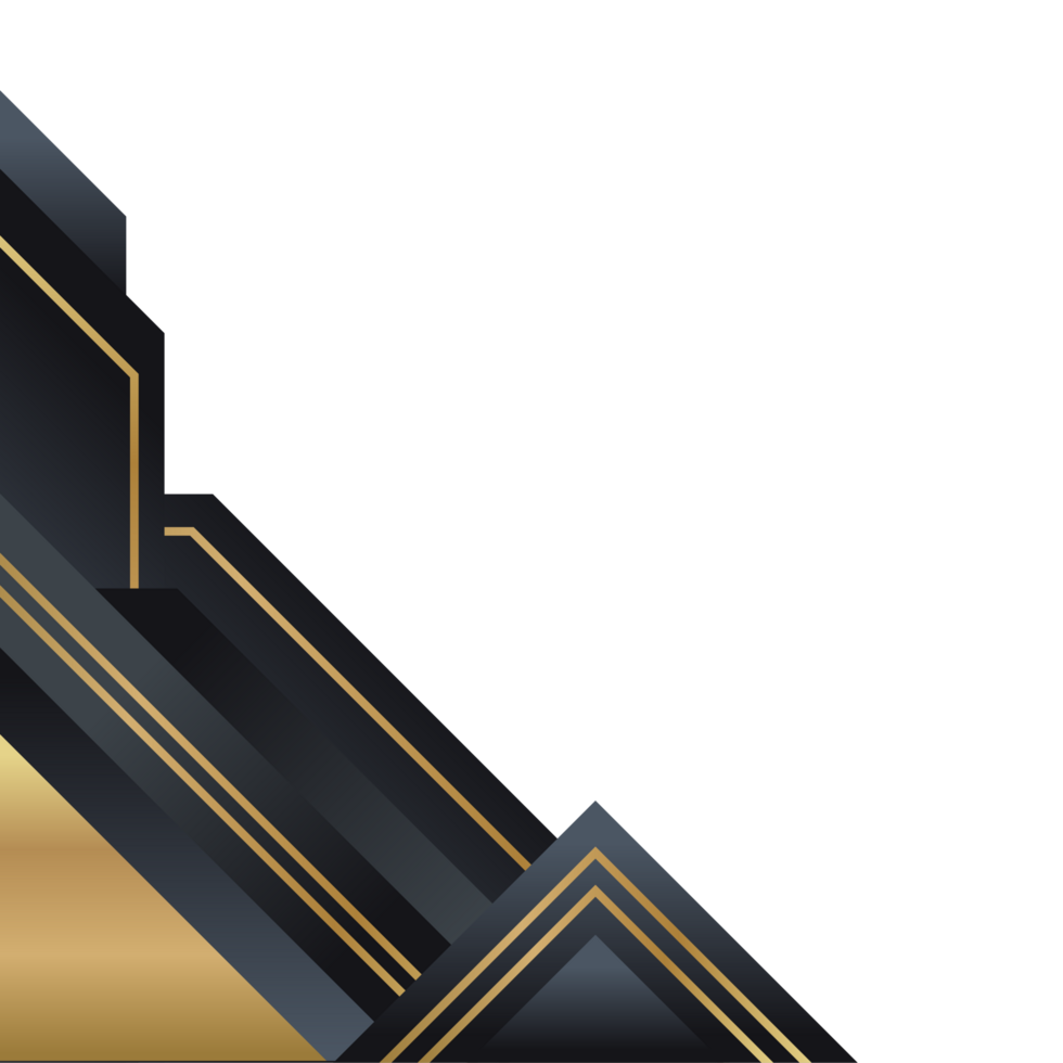Gold black luxury business border or certificate design png