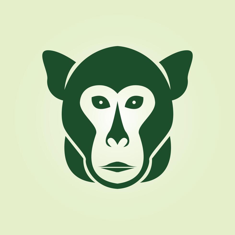Monkey trendy artwork cute abstract illustration colorful useful design vector
