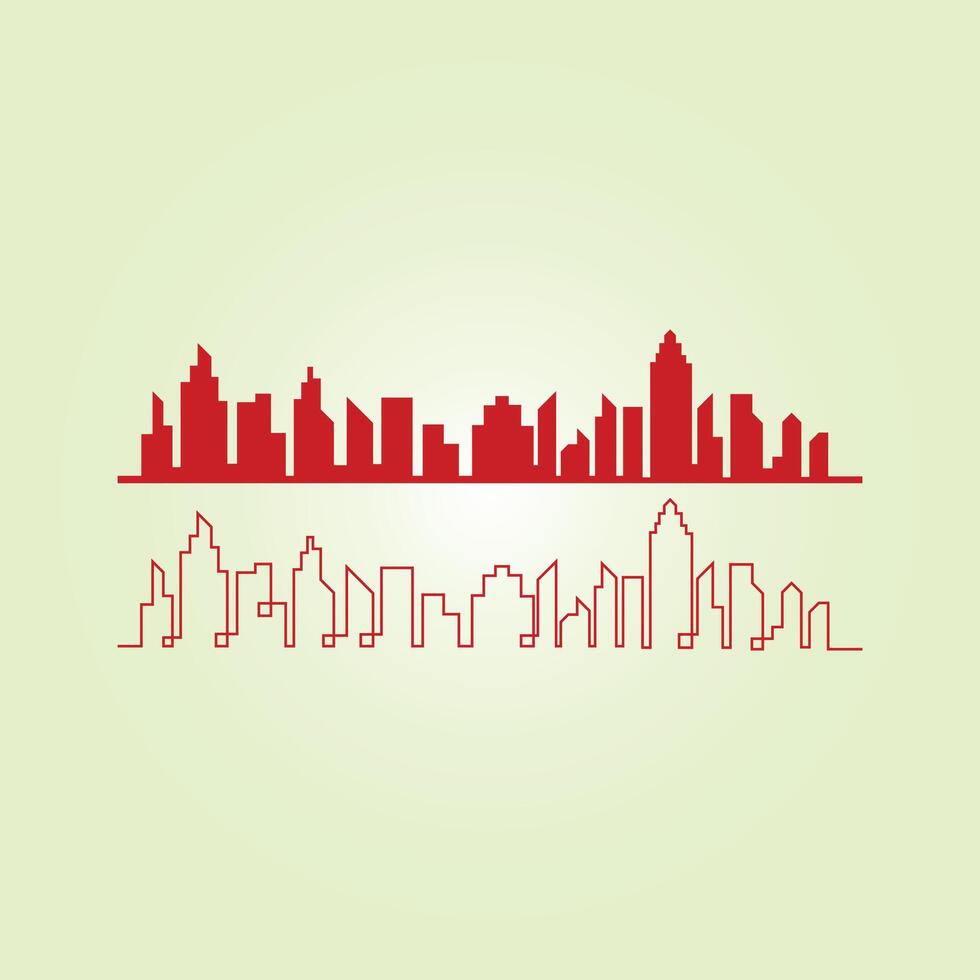 City skyline trendy artwork beautiful abstract illustration colorful useful design vector