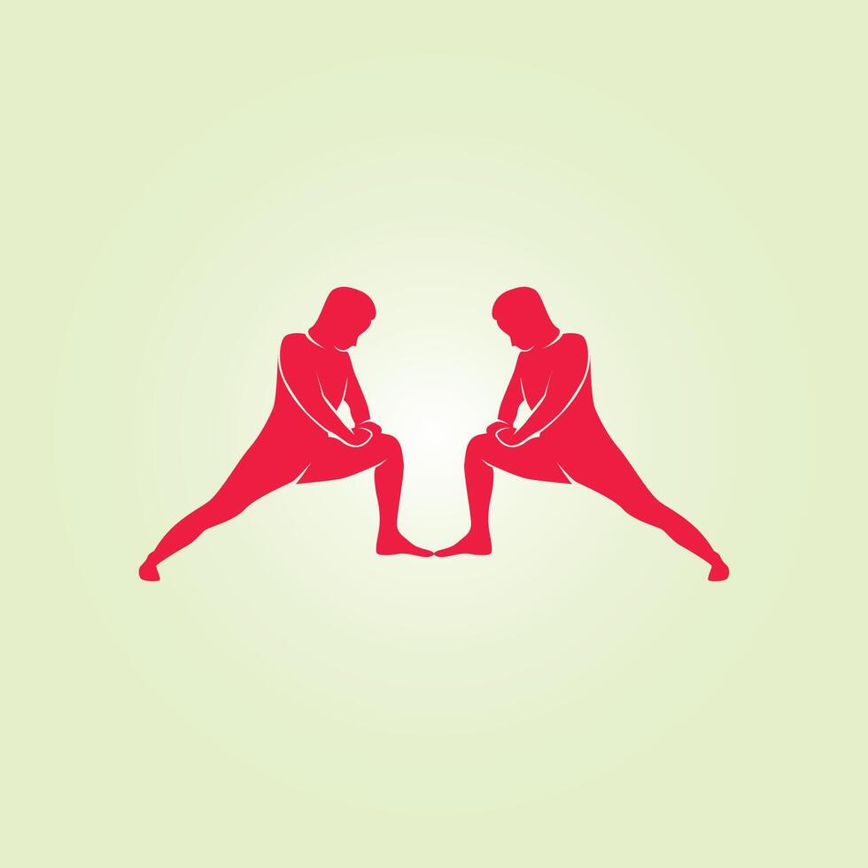 Yoga trendy artwork gorgeous abstract illustration colorful useful design vector