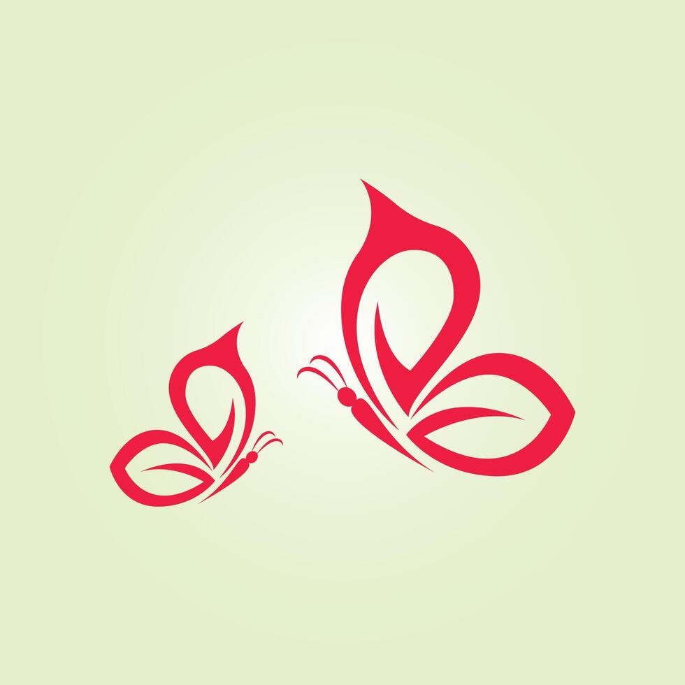 Two Butterfly trendy artwork gorgeous abstract illustration colorful useful design vector