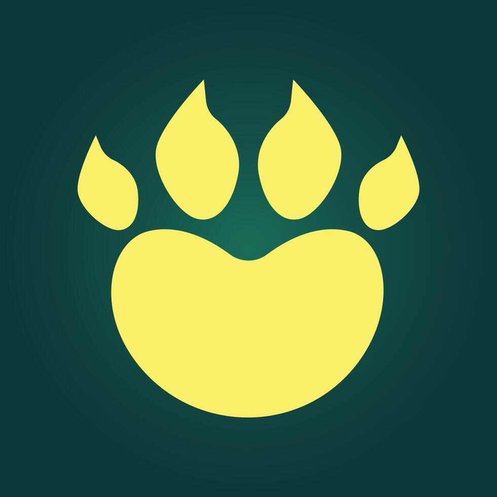 Dog foot print trendy artwork impressive abstract illustration colorful useful design vector