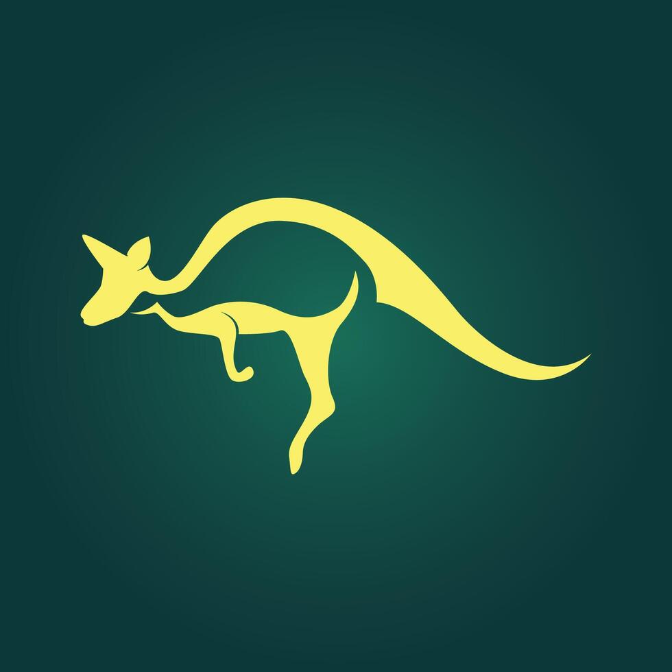Kangaroo trendy artwork impressive abstract illustration colorful useful design vector