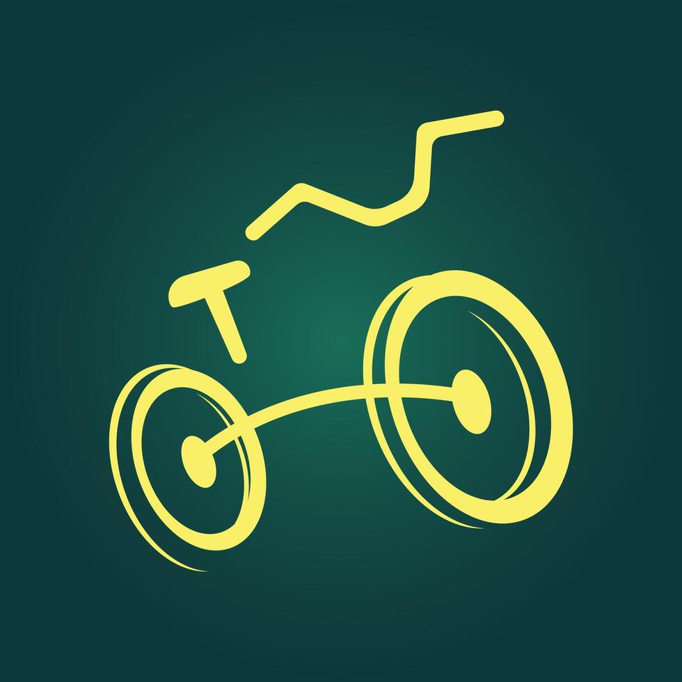 Bicycle trendy artwork impressive abstract illustration colorful useful design vector