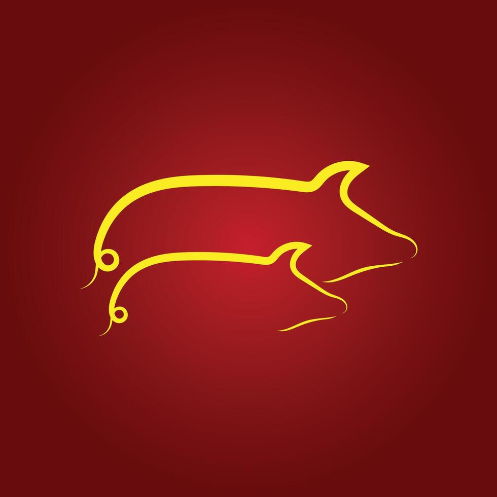 Pig head trendy artwork astonishing abstract illustration colorful useful design vector