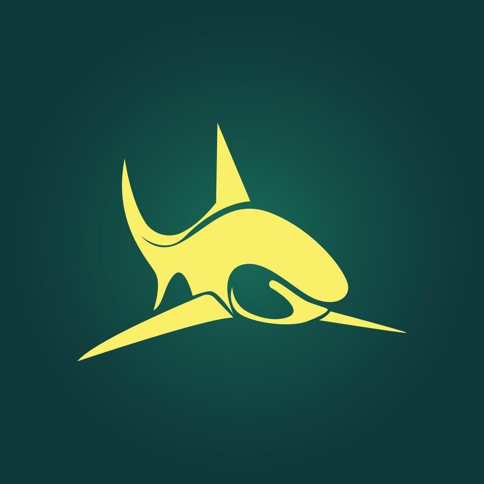 Shark fish trendy artwork impressive abstract illustration colorful useful design vector