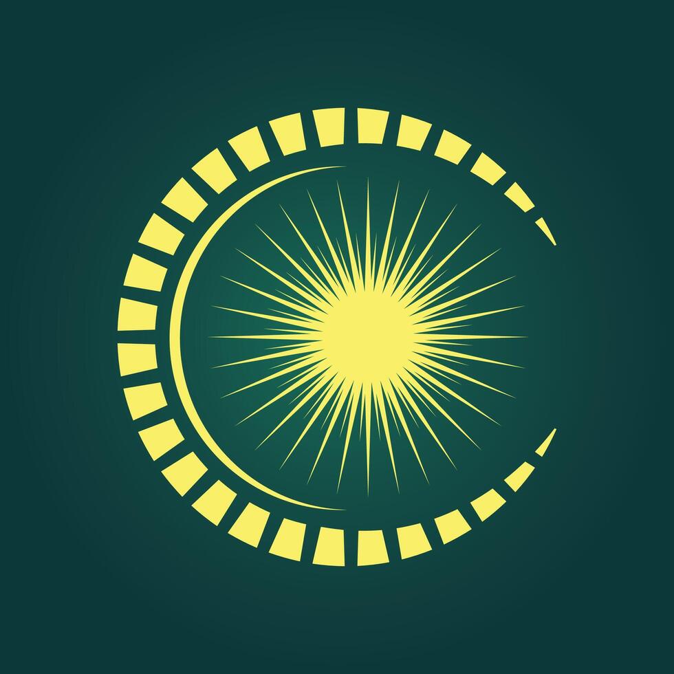 Sun trendy artwork impressive abstract illustration colorful useful design vector