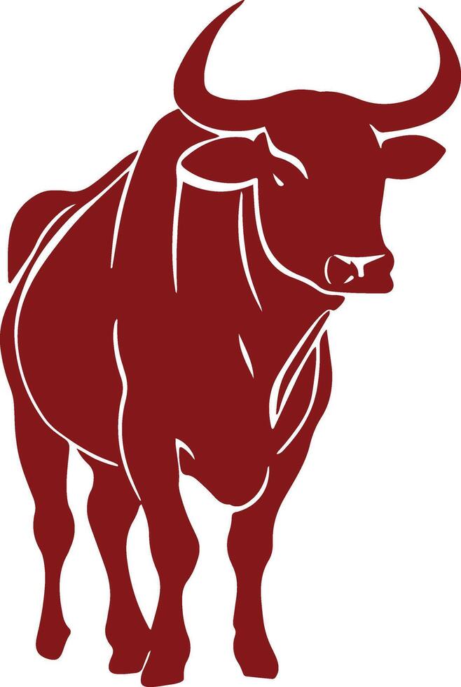 bull silhouette stock vector