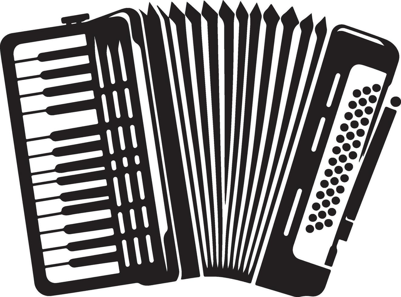 Accordion silhouette symbol vector