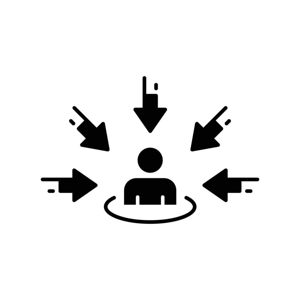 customer centricity sign. concept of targeted marketing, modern network with man in center like opinion leader, boss, monarch. vector