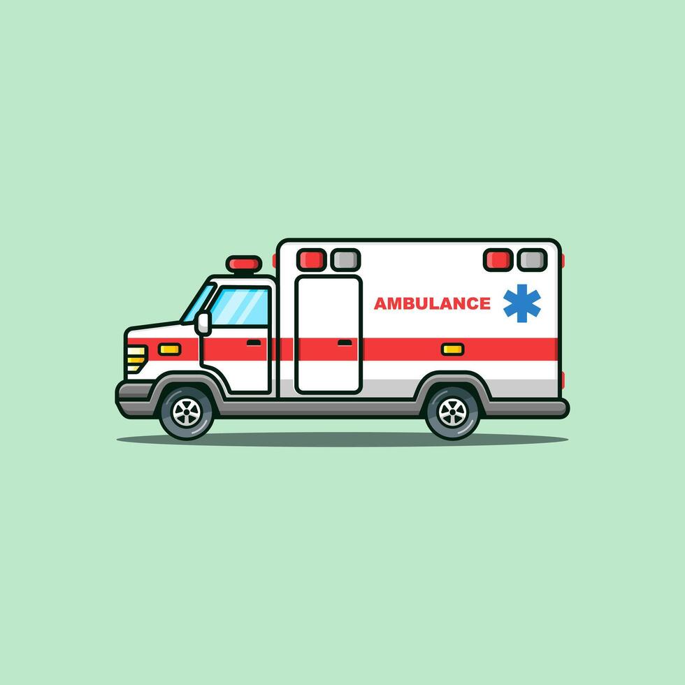 Ambulance Design Illustration Cartoon Icon vector