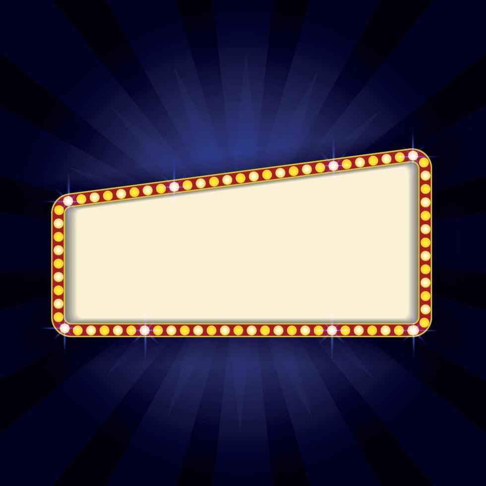 Cinema retro with blue color background and white design vector