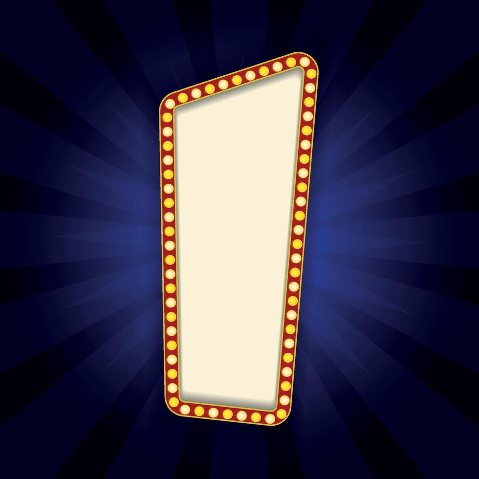 Cinema with beautiful blue neon and white concept vector