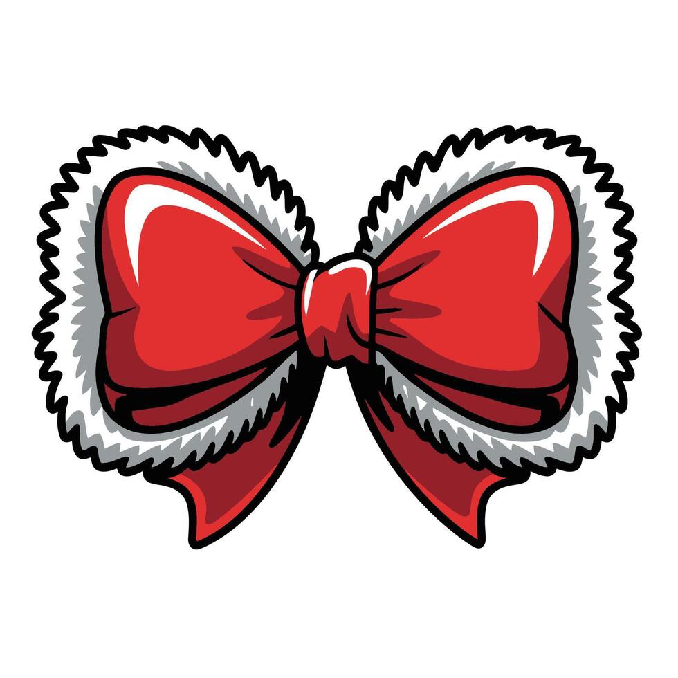 Red Red Satin Bow Illustration for Festive Occasions vector