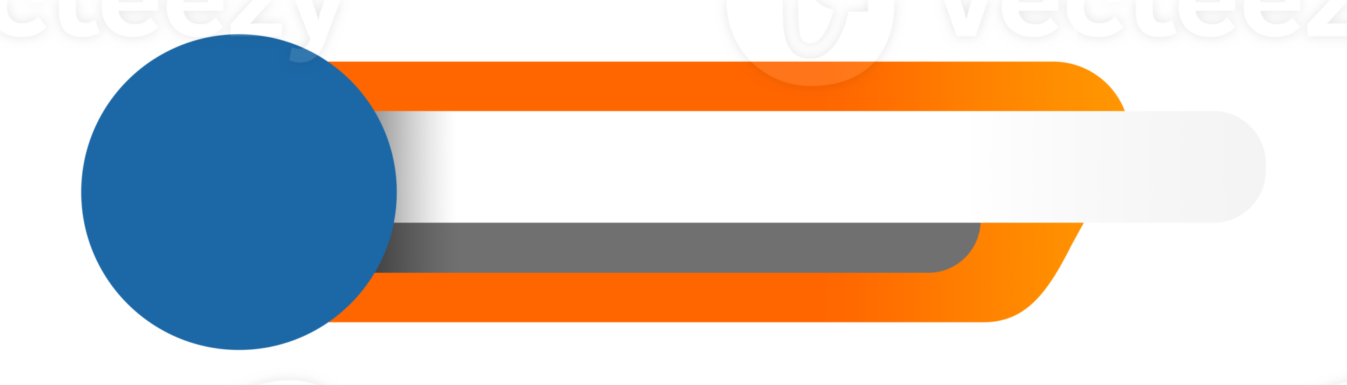 Stylish orange blue geometric lower third banner template png