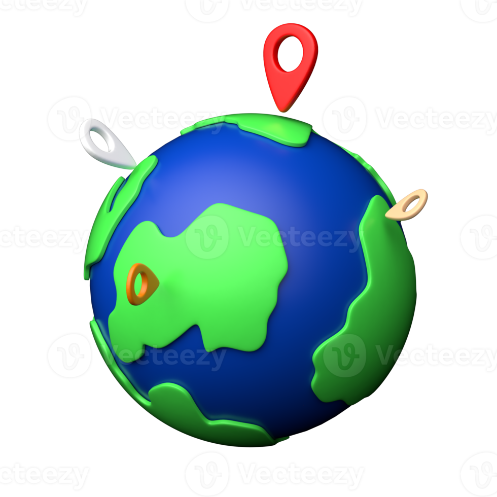 Worldwide 3d icon. Transparent background png