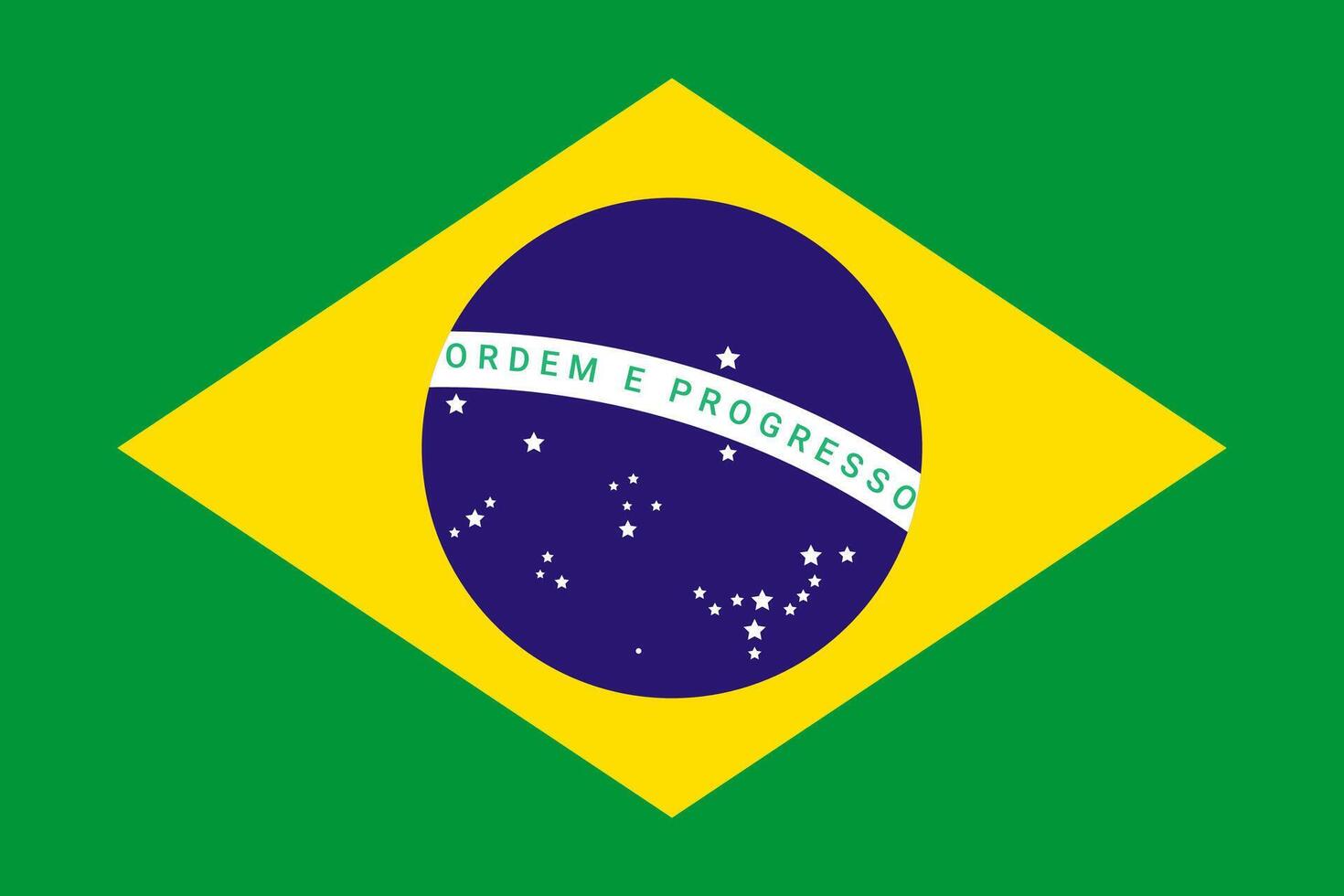 Brazil national symbol. Flag of Brazil is a sign symbol. vector
