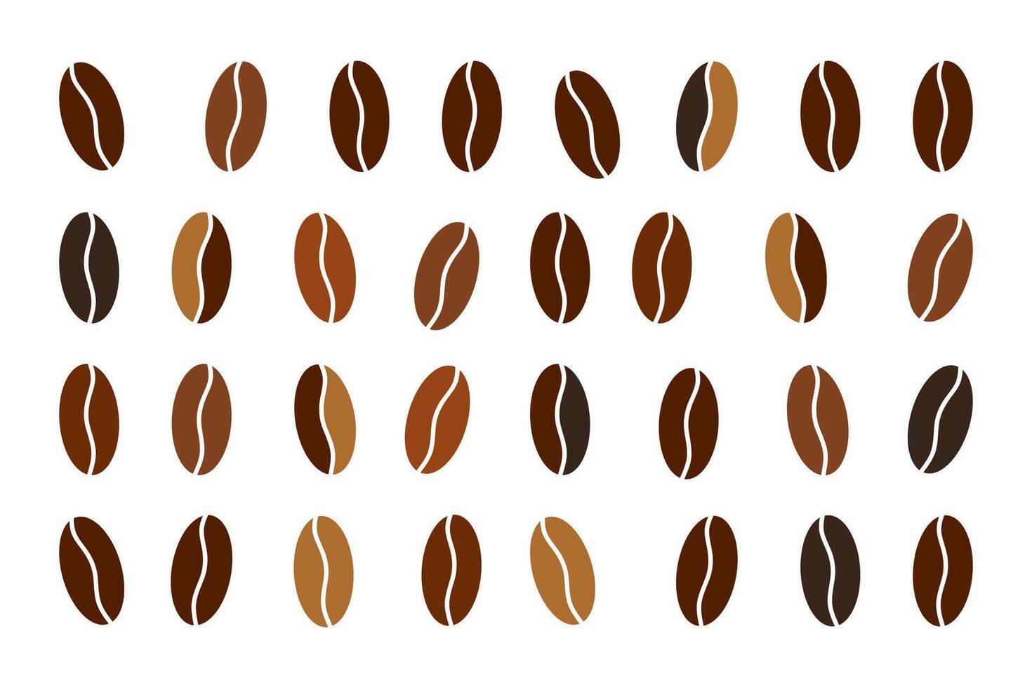 Coffee beans icon for coffee shop. Morning coffee beans sign and symbol illustration. vector