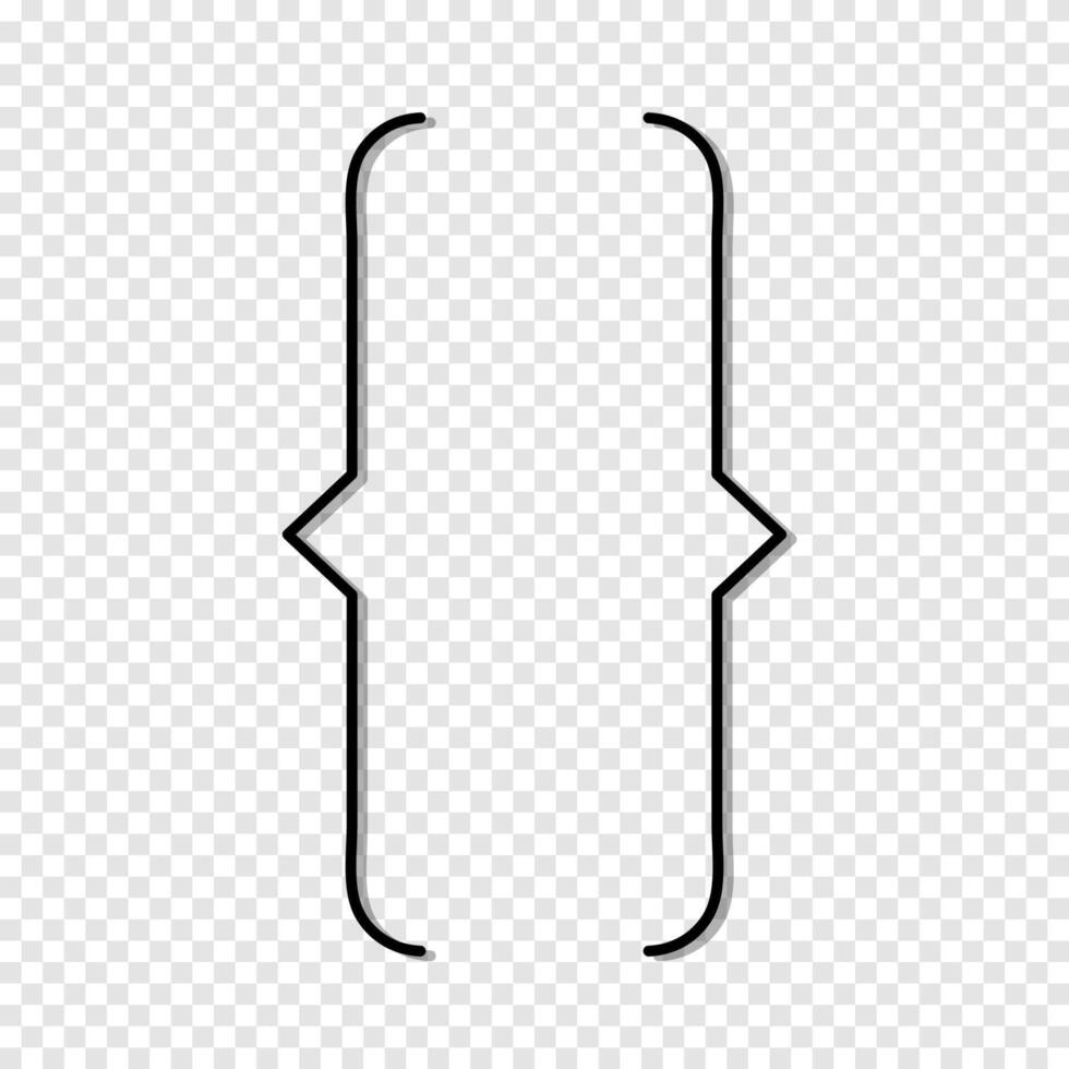 Simple bracket icon. Symbol of bracket icons for infographics, websites, web design. vector
