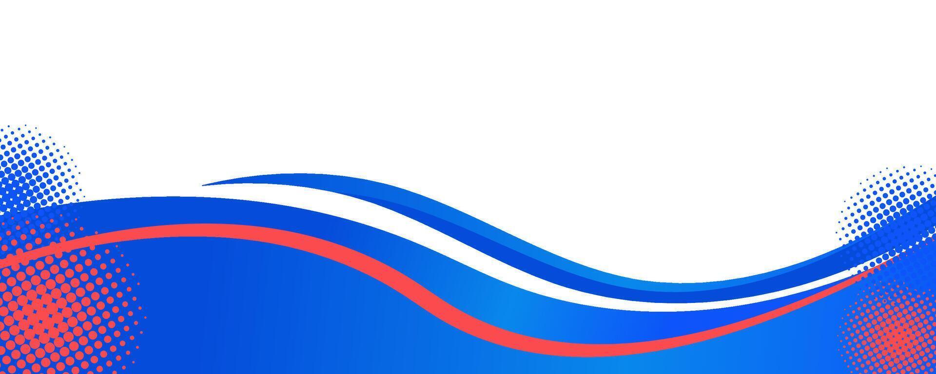 Blue and white abstract wave banner background. Corporate and business banner template vector