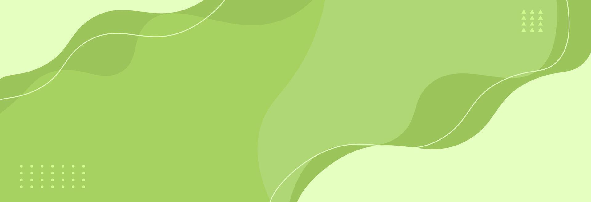 Abstract soft green background. Horizontal banner background vector