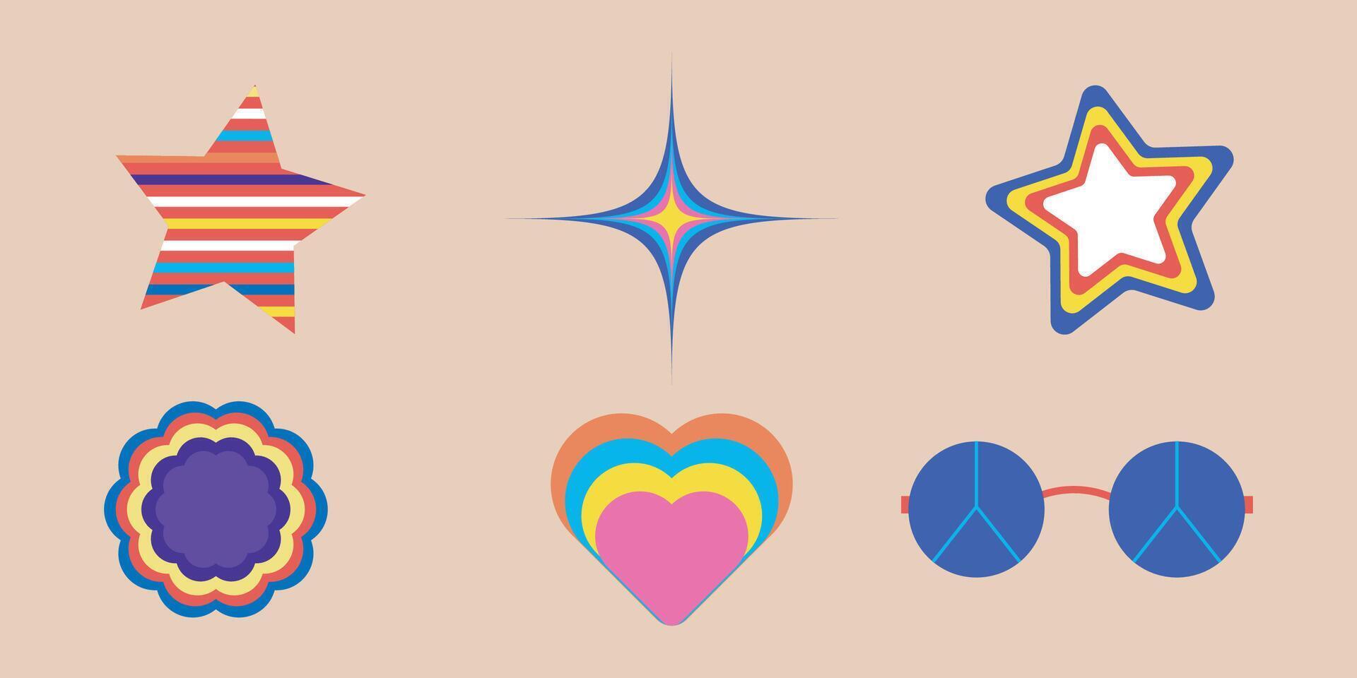 Brutalist shapes. Cool geometric form vector