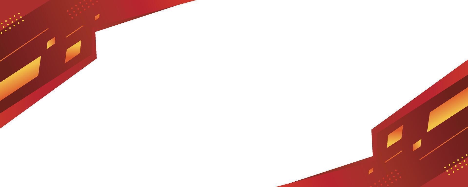 Red geometric frame isolated on white background vector