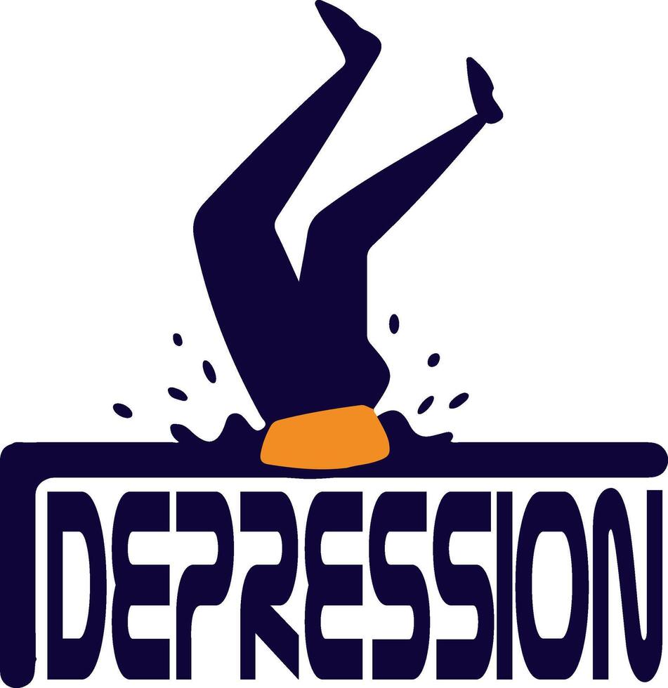 Depression Art Design vector