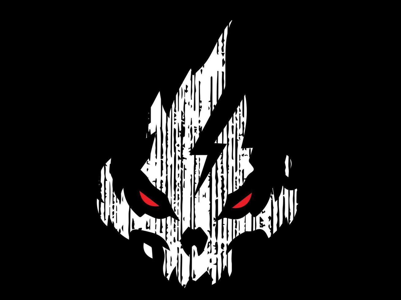 Ghost Face Black Design vector