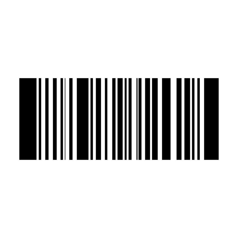 Simple barcode isolated on white background. vector