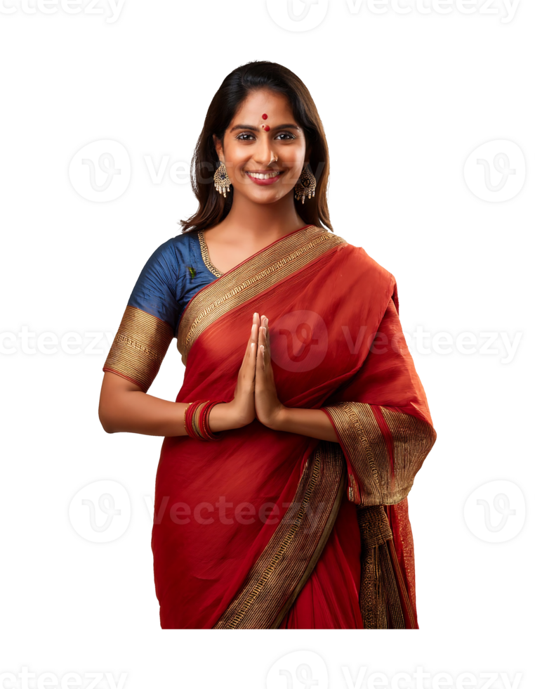 Indian woman in red sari png