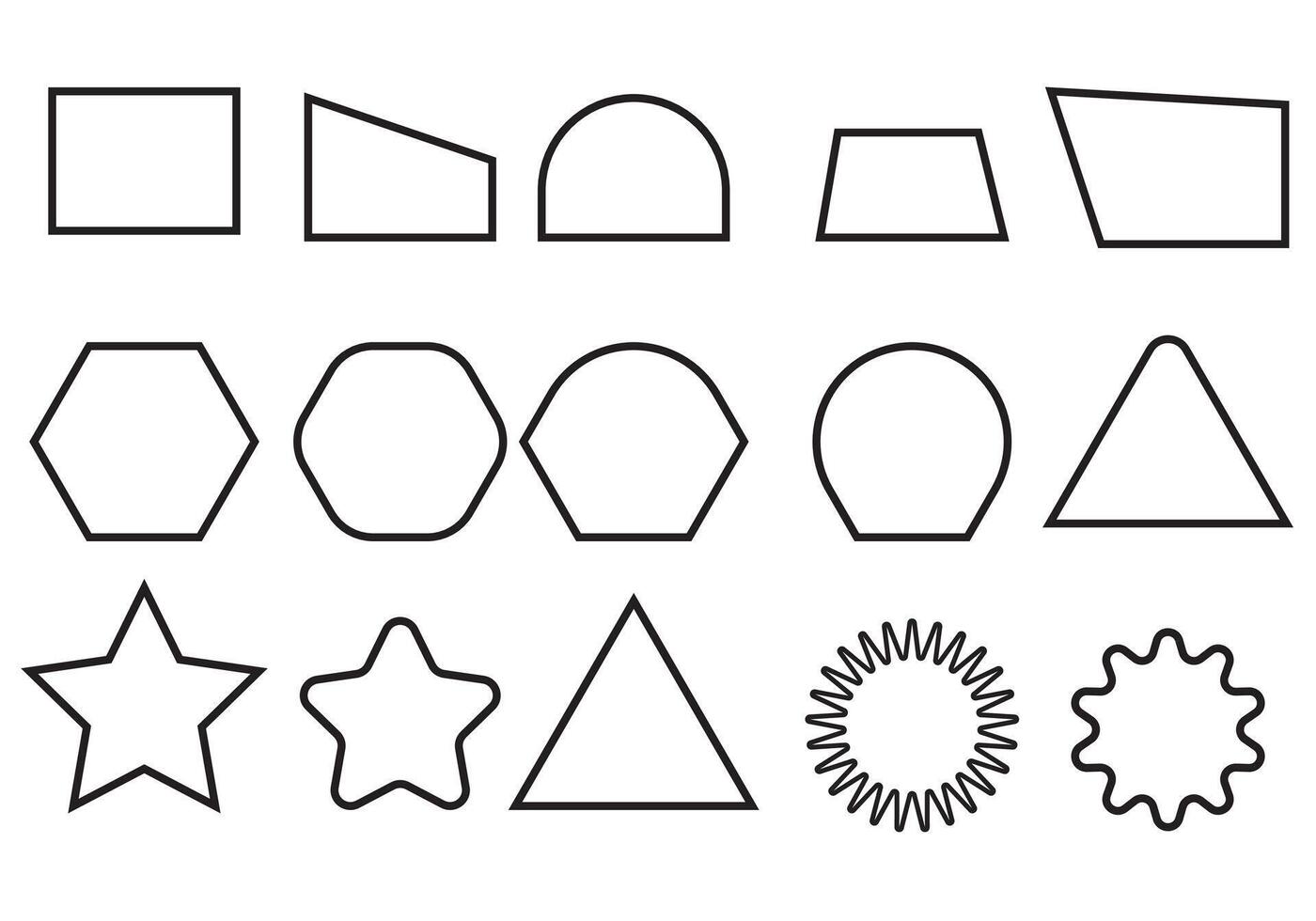 Different shape collection vector