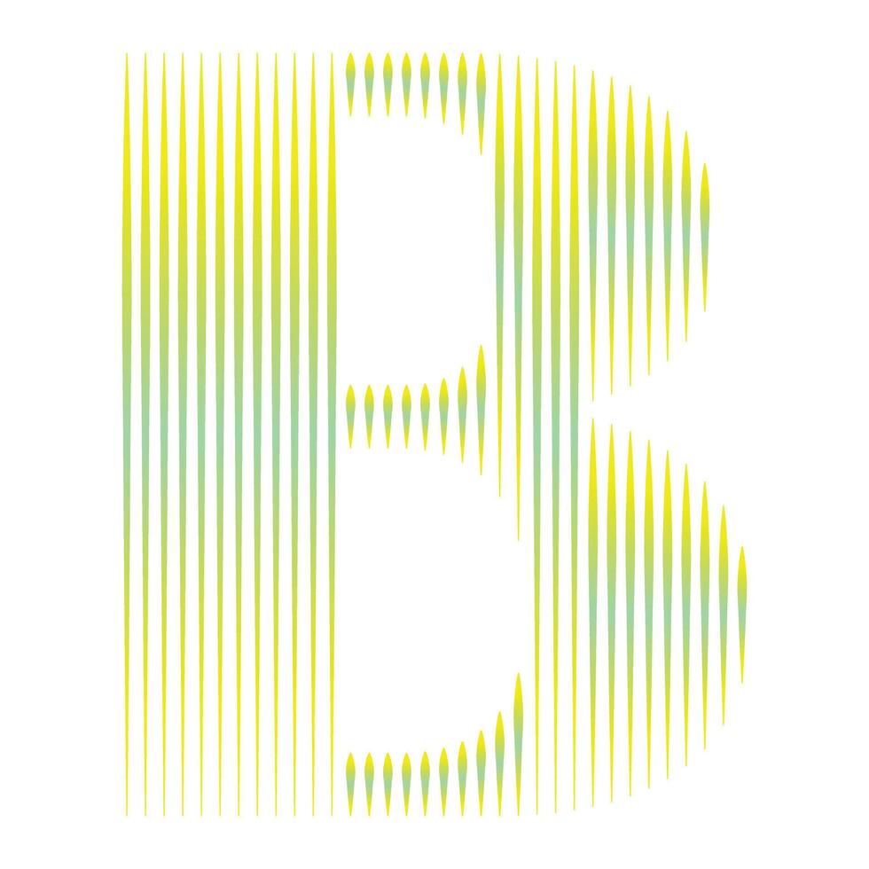 Colorful B text and word vector