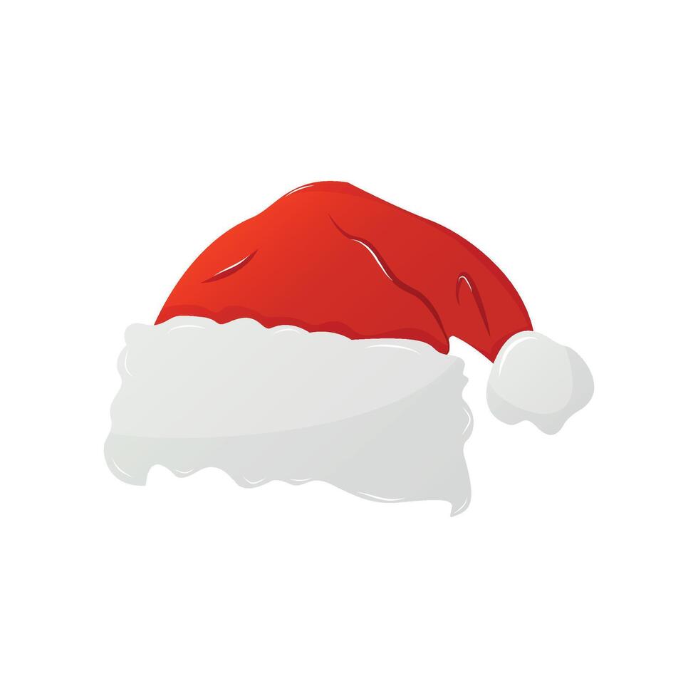 Santa Claus hat. Isolated illustration for card, postcard, cover. EPS 10 vector