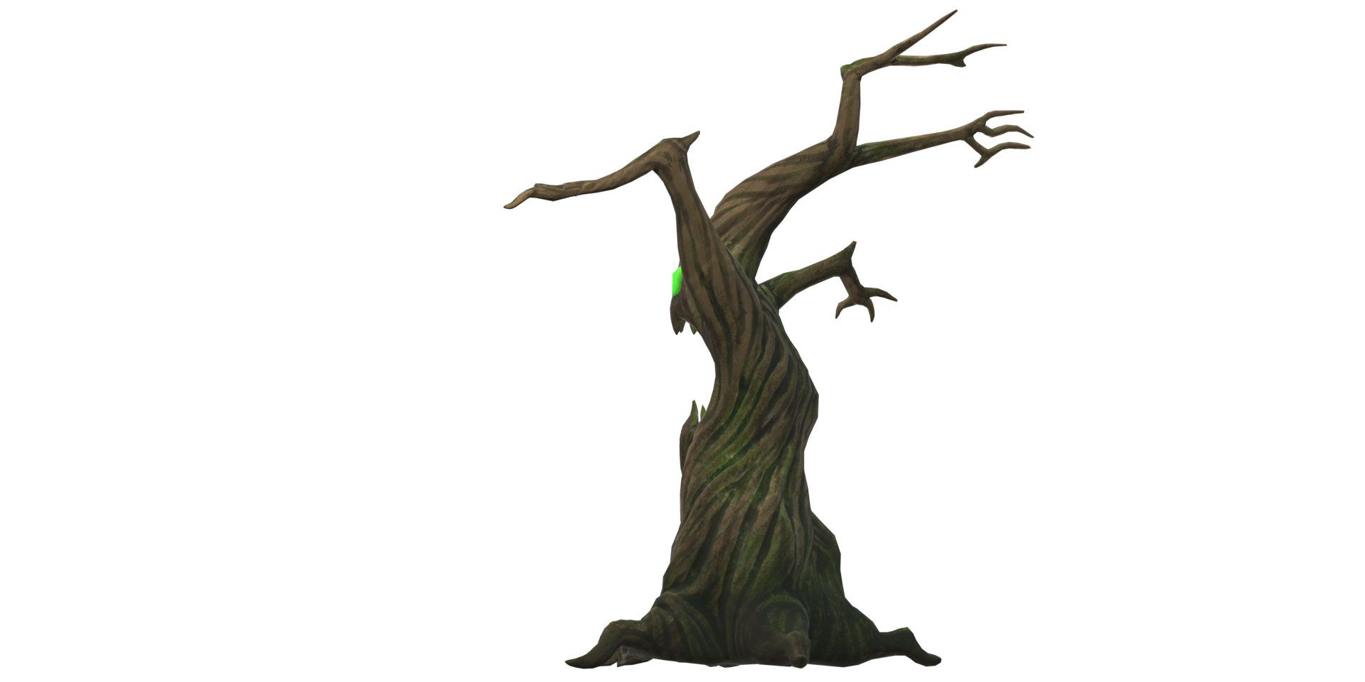 Monster Scary Tree drawing isolated on a Transparent Background png