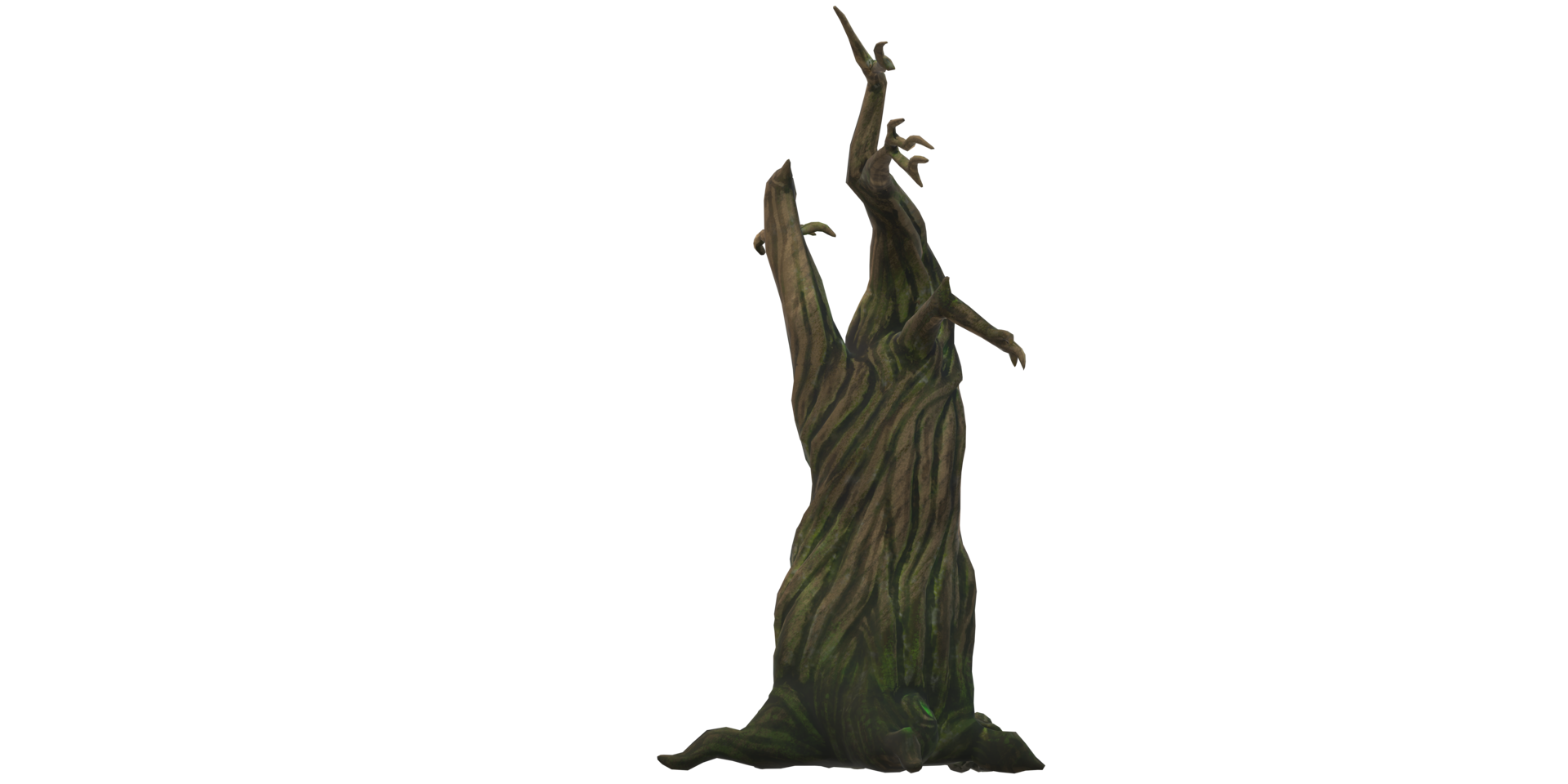 Back Side of a Monster Scary Tree isolated on a Transparent Background png
