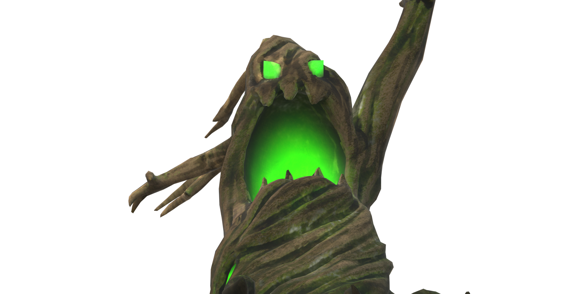 Monster Scary Tree Art isolated on a Transparent Background png