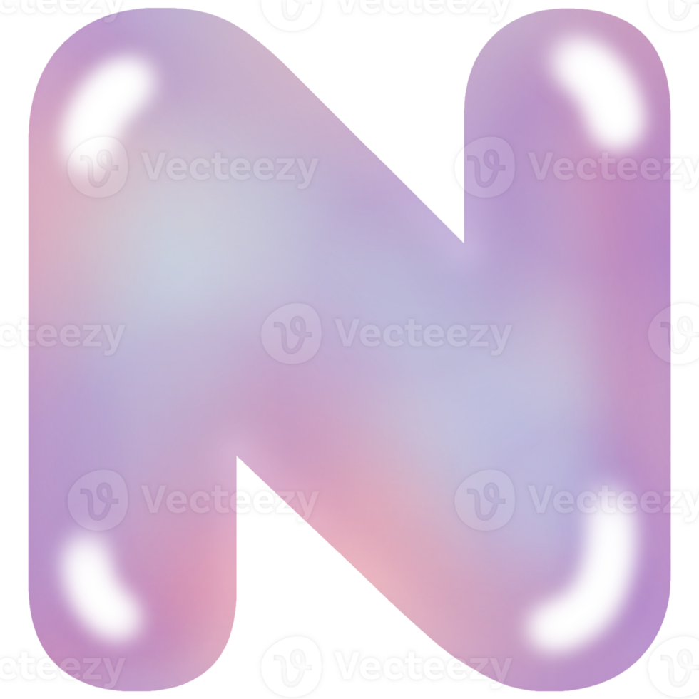 Pastel bubble letter n 50740786 png