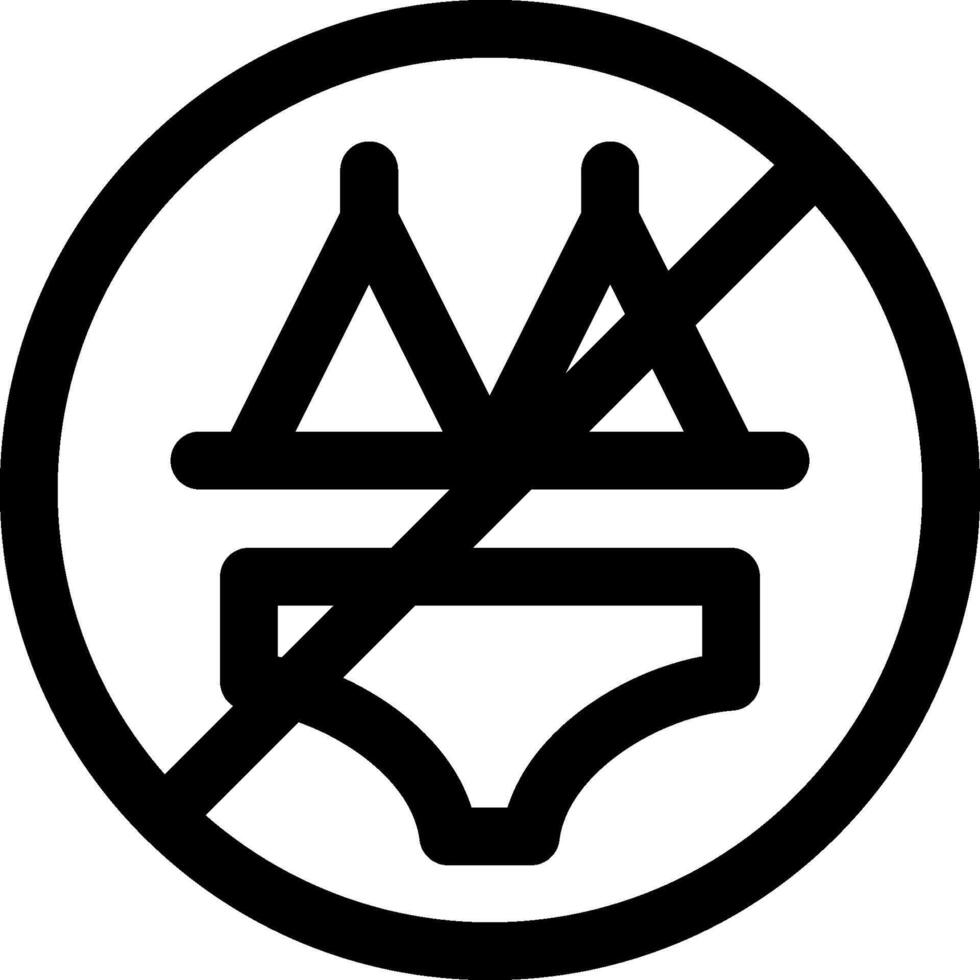 No underwear sign vector