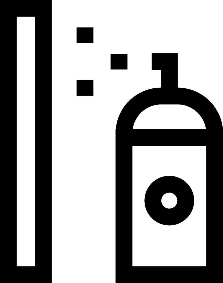A spray can and a bottle of water are shown vector