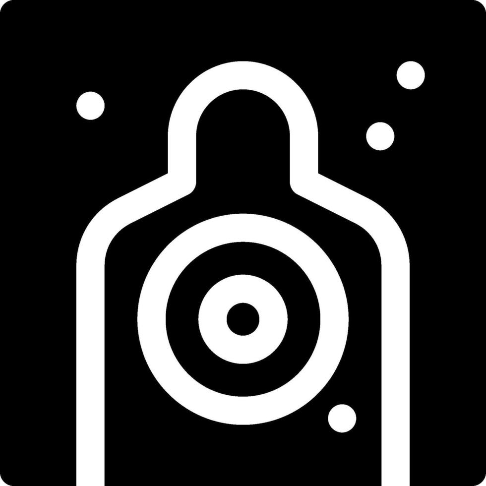 A black and white icon of a gun vector