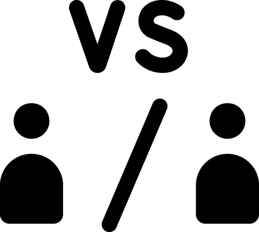 A black and white sign with the word versus vector
