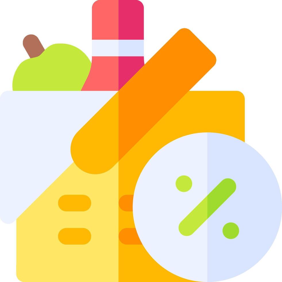 A shopping bag with fruit and vegetables vector