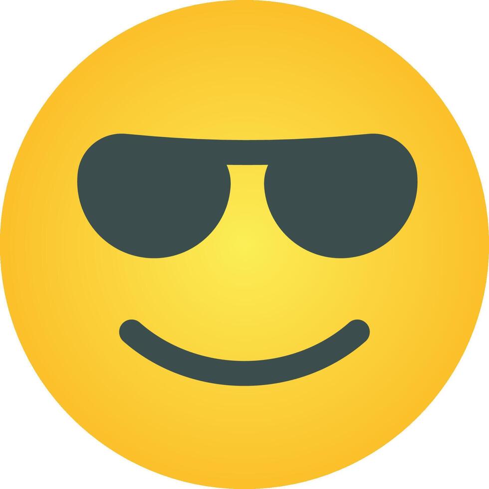 A yellow smiley face with sunglasses on it vector