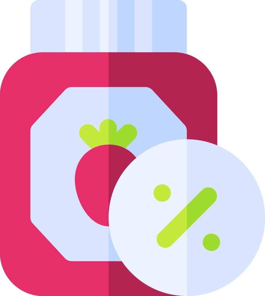 A jar of jam with a strawberry on it vector