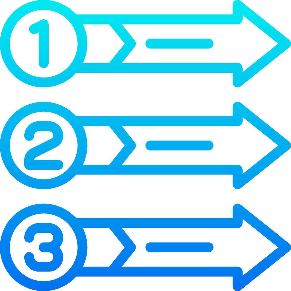 Three arrows pointing to the right and left vector