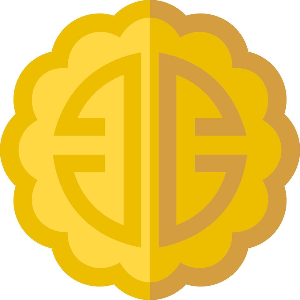 A yellow coin with the letter e in the center vector